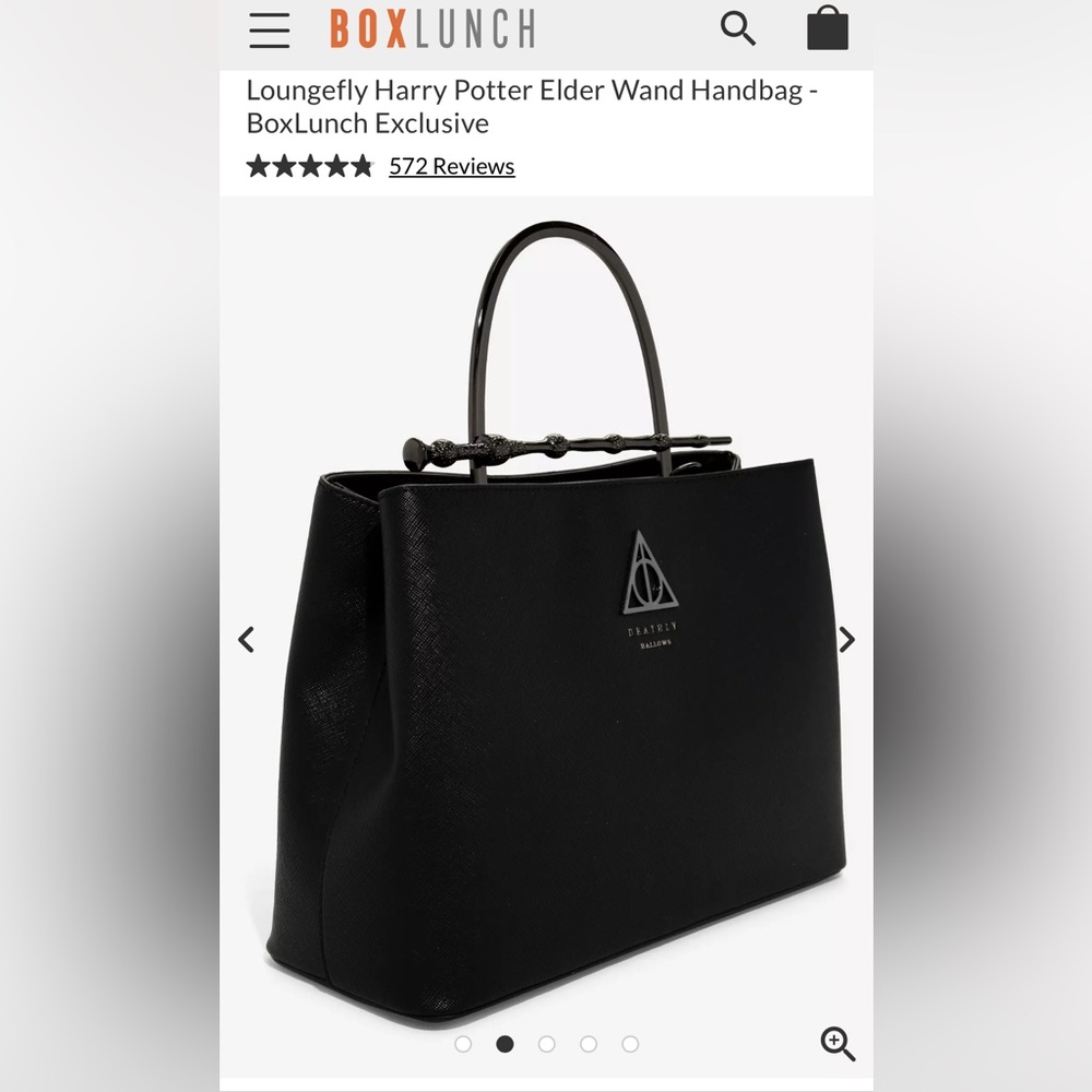 Harry Potter deathly hallows loungefly purse and bag, black, like new